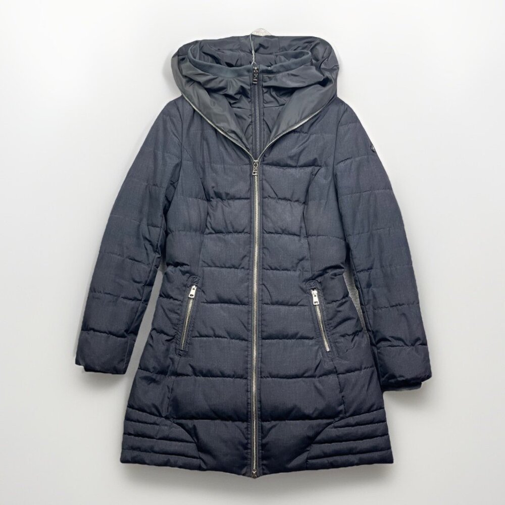 Ookpik Double Sky Women Sz XS Quilted Puffer Winter Coat Jacket Parka Layered